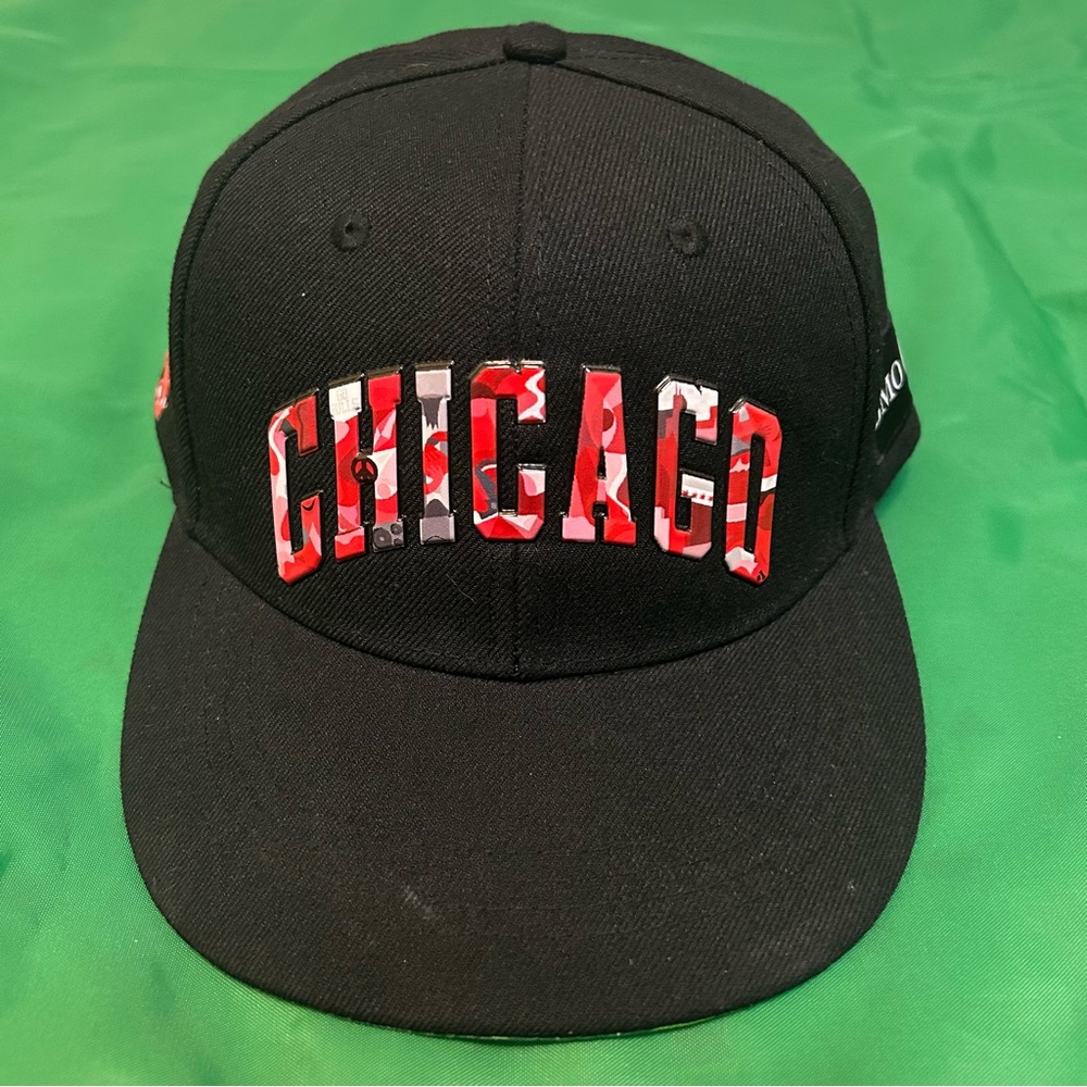 Chicago Bulls Black Snapback Cap